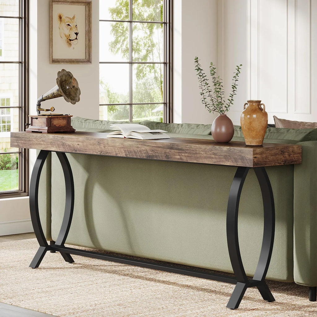 Tribesigns Console Foyer Table, 70.87-inch Table, Farmhouse Behind Couch Table