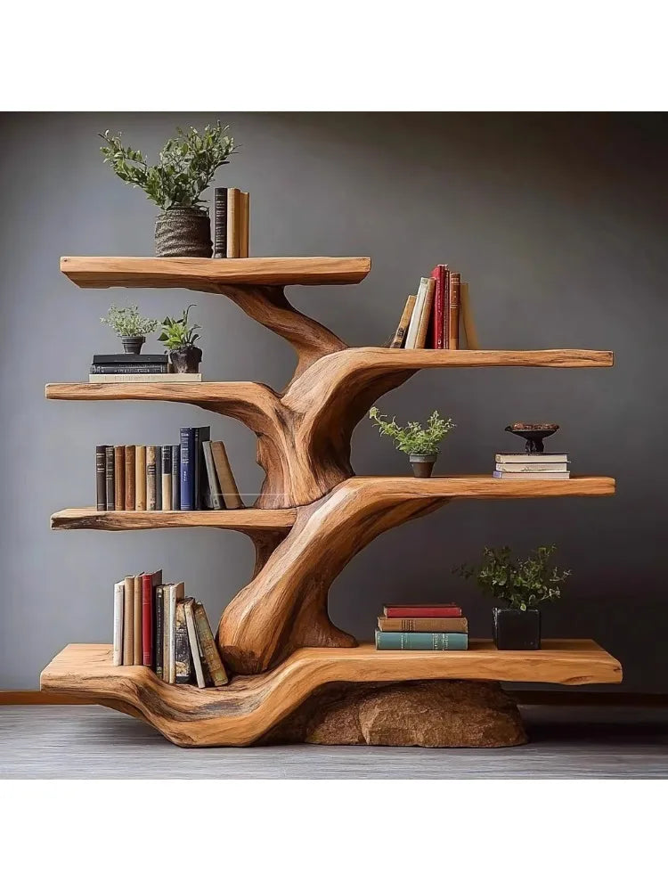 Chinese Solid Wood, Natural Edge Shelf