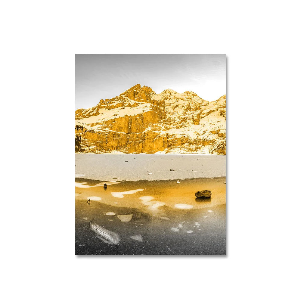 3PCS Frameless Canvas Paintings, Sunset beach, Beautiful Colors