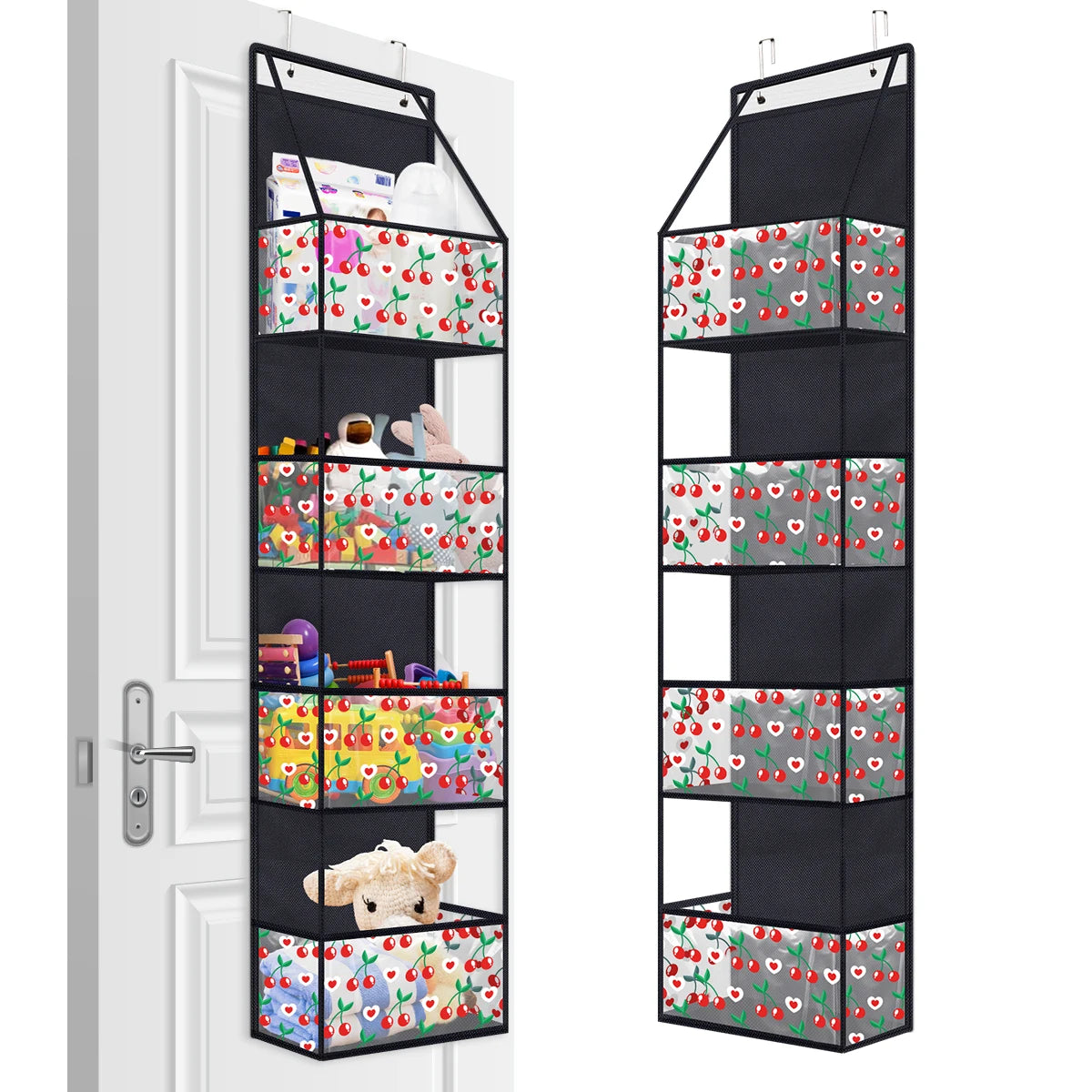 ! PCS 4/6 Layer Over the Door Hanging Organizer, Use for Cosmetics, Storage, Nursery, Bathroom