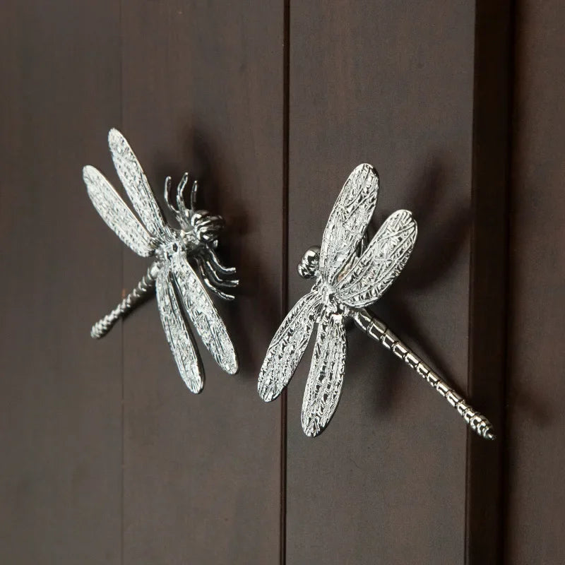 Gold Dragonfly Metal Art, Or Drawer Handles, Or Dresser Pulls