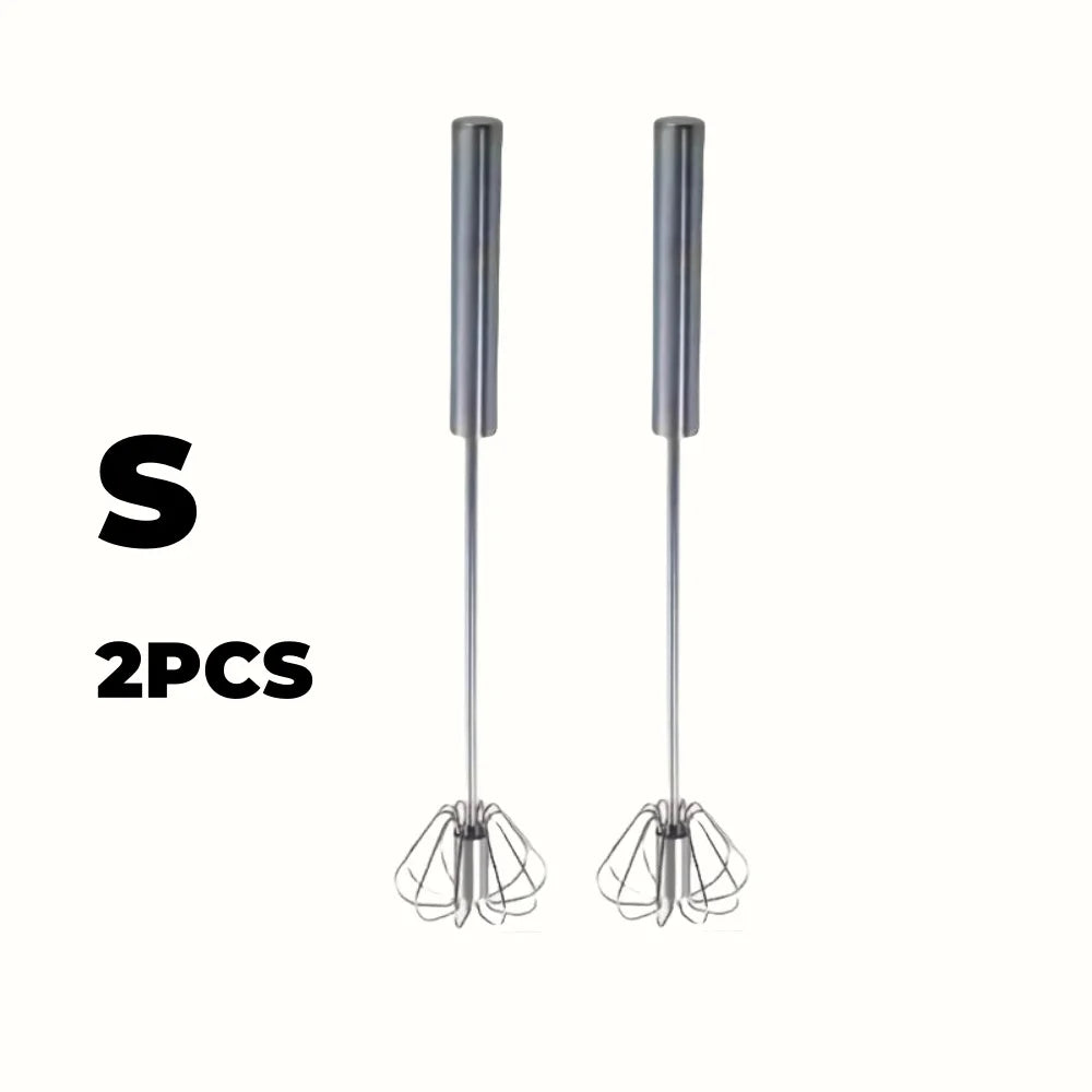 Stainless Steel Egg Beater Durable Semi-Automatic Mixes, Stirs and Beats for Kitchen Baking
