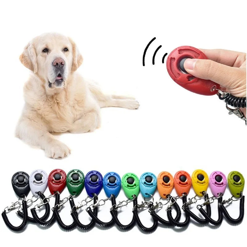 Dog Training Clicker Adjustable Wrist Strap Key Chain