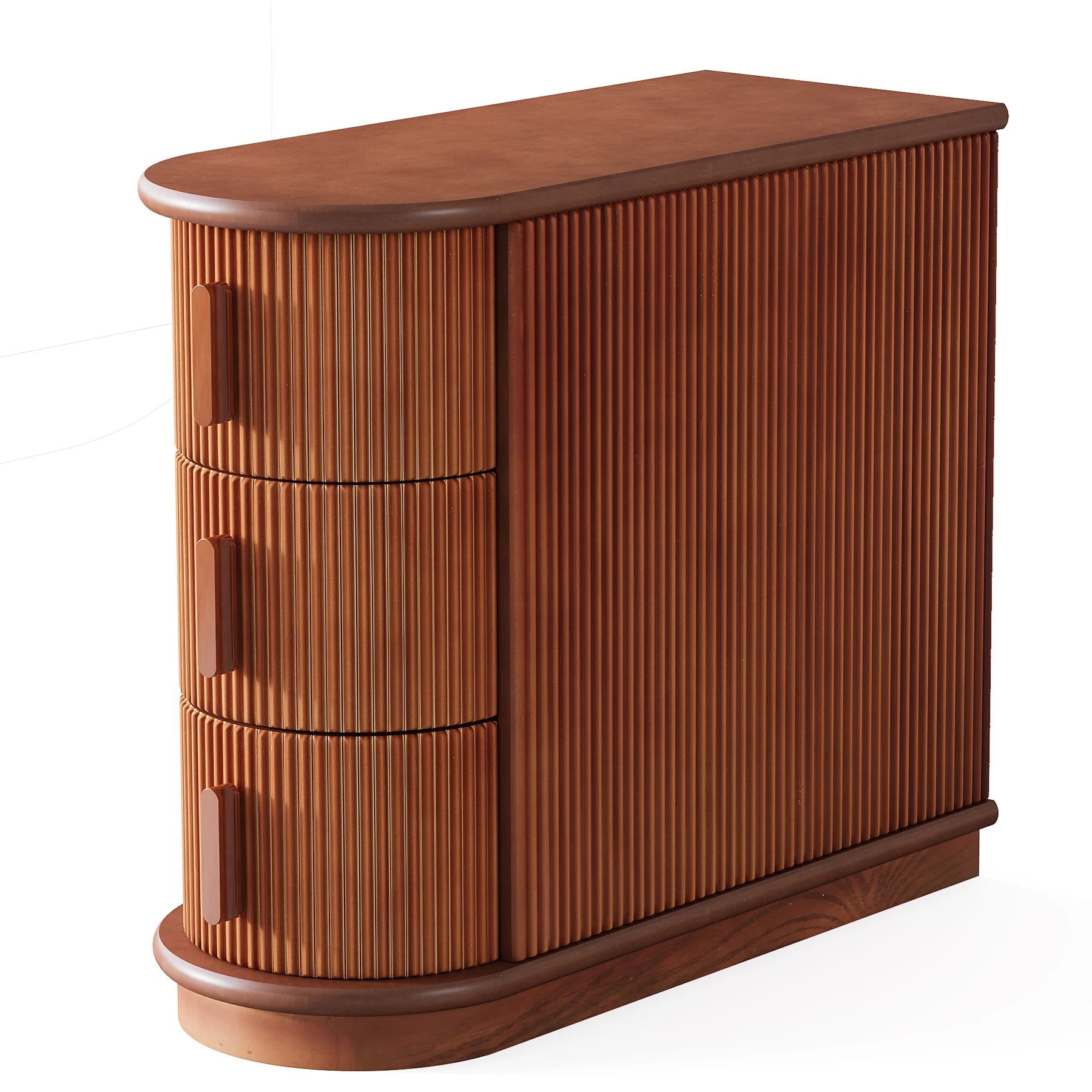 End Table, Narrow Bedside Table, Solid Wood