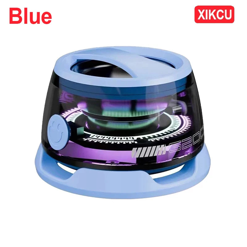 Mini Stereo Magnetic Bluetooth XIKCU Portable Speaker RGB Color light Phone Holder