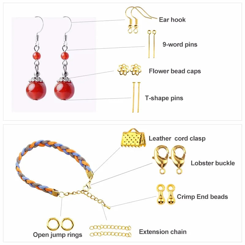 Jewelry Making Supplies Kit With Tools, Earring Charms, Jewelry Wires, Findings