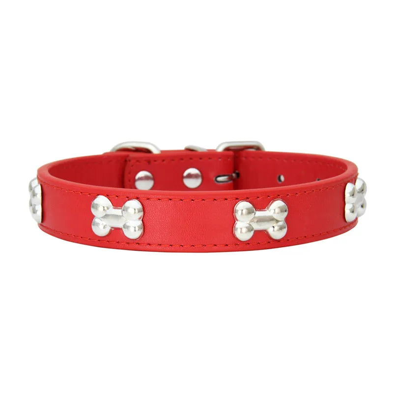 Durable Leather Dog Collars: Small, Medium, Large Size