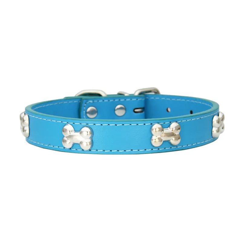 Durable Leather Dog Collars: Small, Medium, Large Size