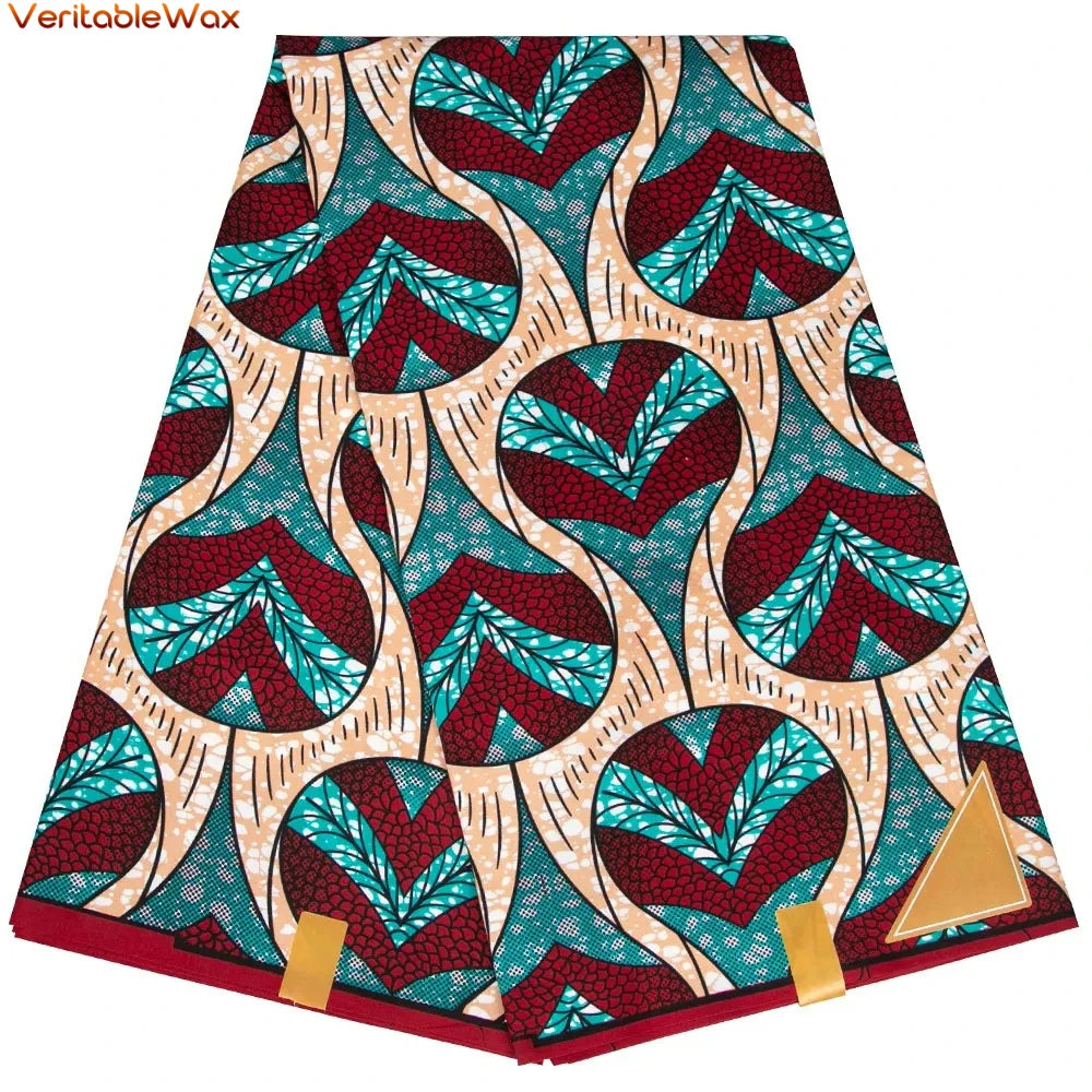 Ankara African Double Print Batik, Real Wax Fabric, Sewing Wedding Dress, Quilting, Polyester