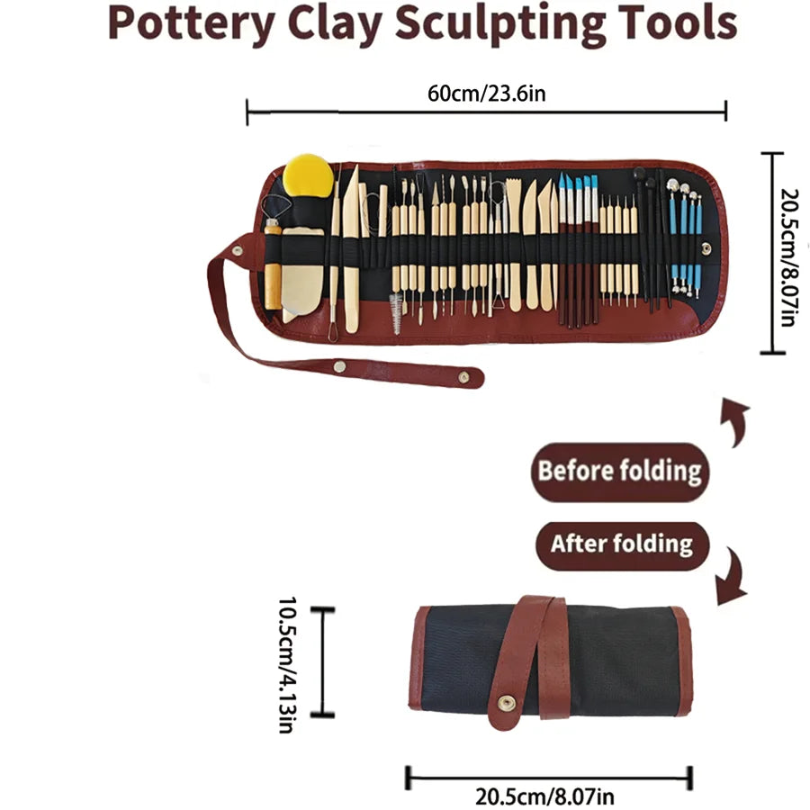 Pottery Clay Sculpting Tools Kit 8-62 PCS/Set, Cerramic Wax Clays Carving Tool