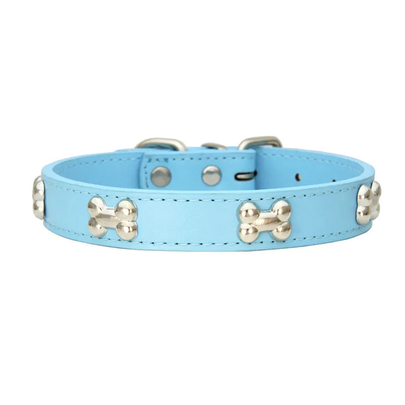 Durable Leather Dog Collars: Small, Medium, Large Size