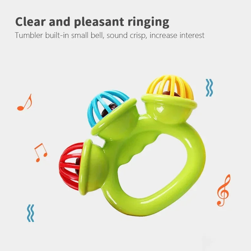 1/4pcs Newborn Hand Rattle, Grasping Hand Toy. Made of Safety Material