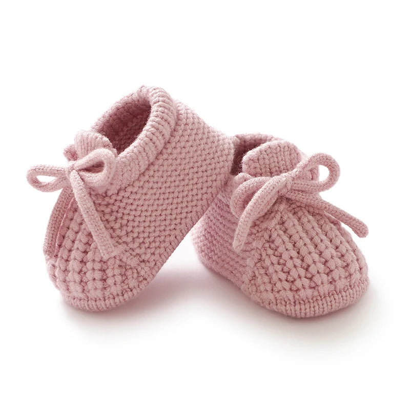 Baby Shoes Knitted Newborn Bed Footwear, 0-18m Infant Boys and Girls First Boots