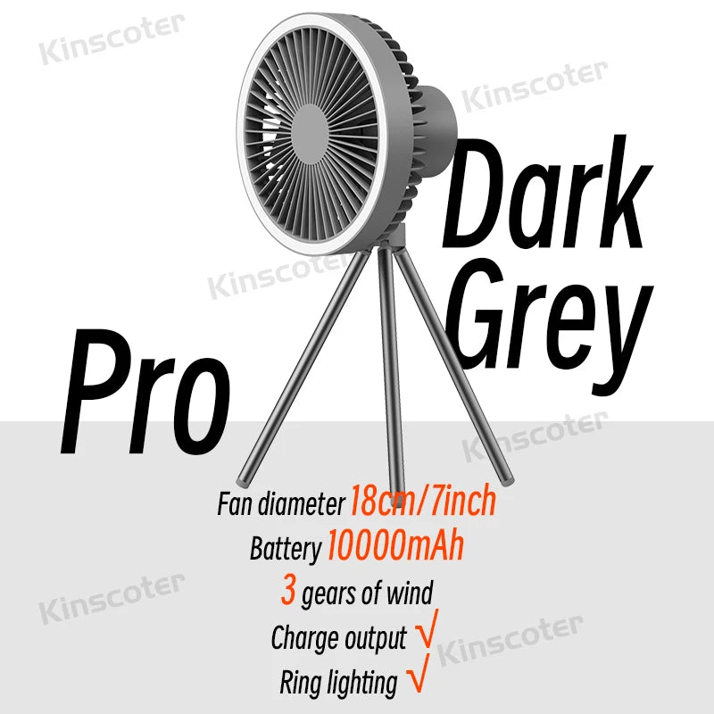 Fan Portable Rechargeable Camping desktop