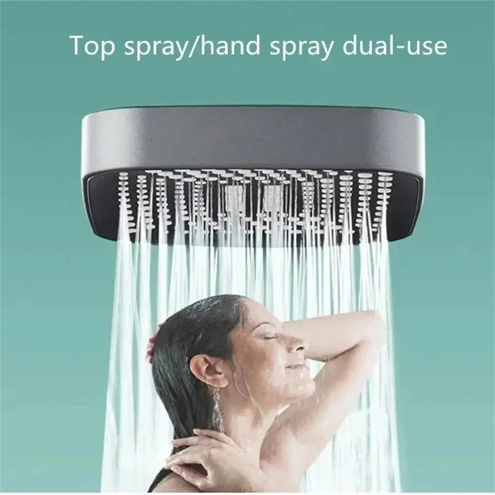 Adjustable Shower Head. 3 Modes: Pulse, Rain, and Mix.  Water Saving