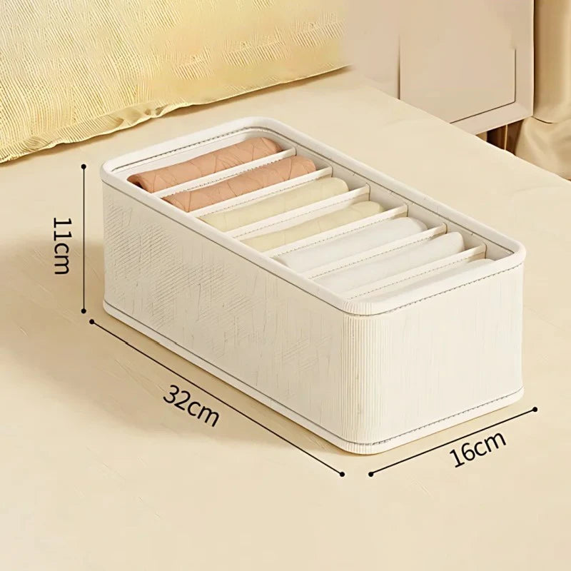 1-5Pcs Fabric Drawer Organizers For Underwear, Socks, Bras. Closet Storage Box with Dividers