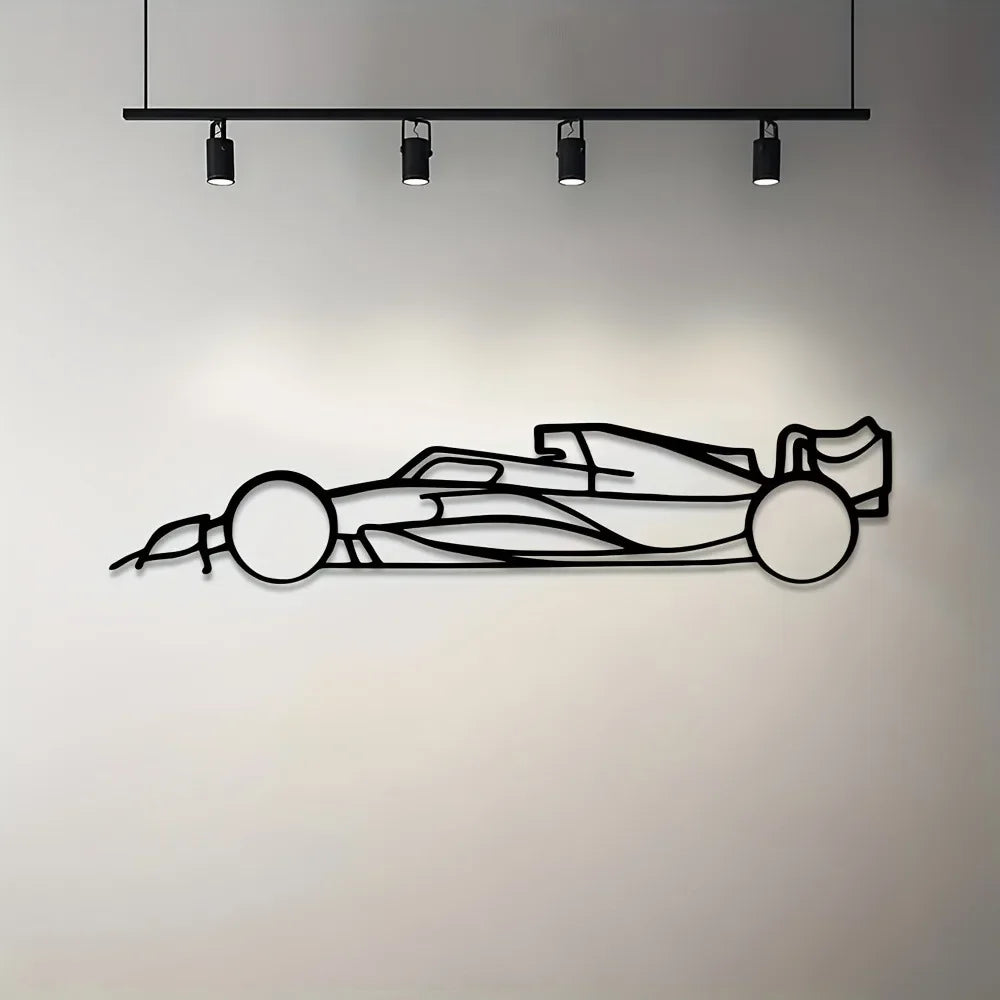 Black Metal Sports Cars Wall Art