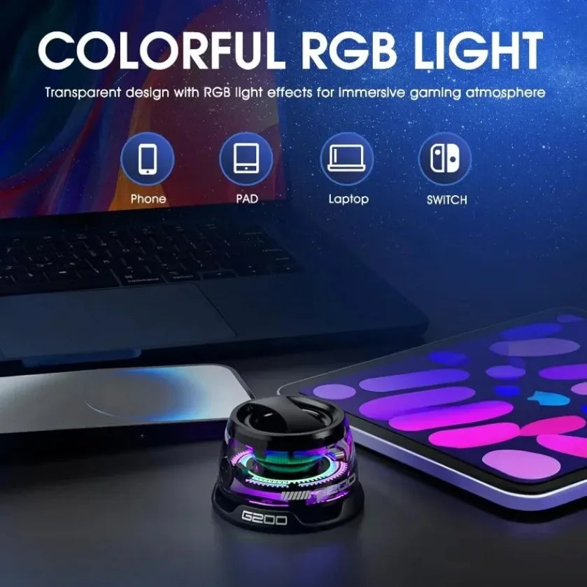 Mini Stereo Magnetic Bluetooth XIKCU Portable Speaker RGB Color light Phone Holder