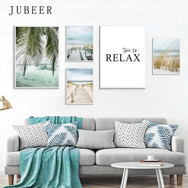 Beaches Weaves Ocean Seagulls Turtles Beautiful Canvas Paintings