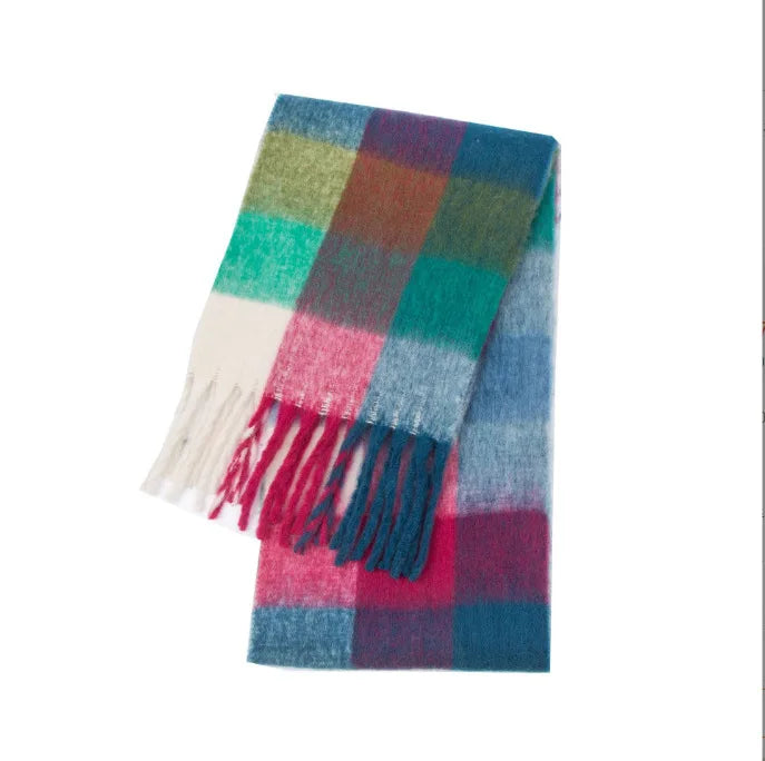 2025 Winter Thick Warm Scarf , Plaids different colors