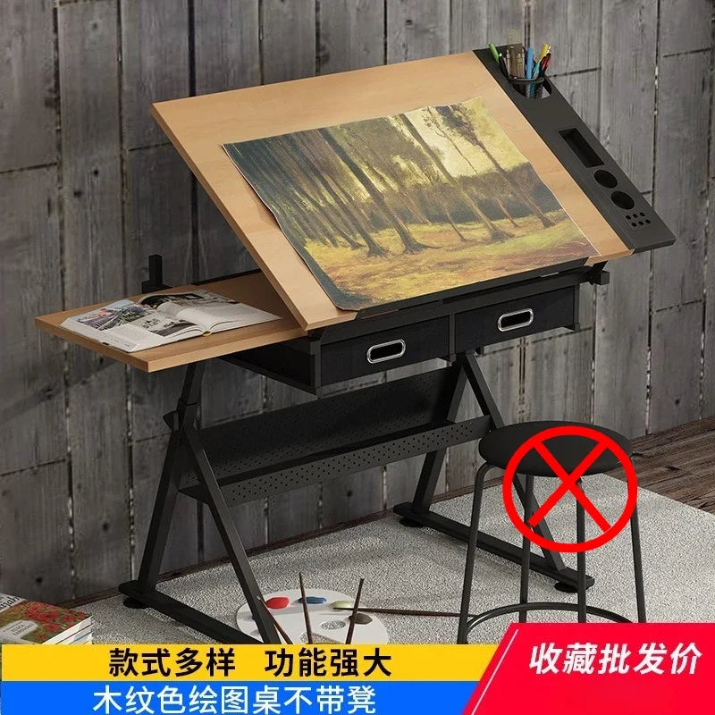 Multifunctional Drafting Table Liftable, Designer Table Workbench, Art Easel, Painting, Sketching,