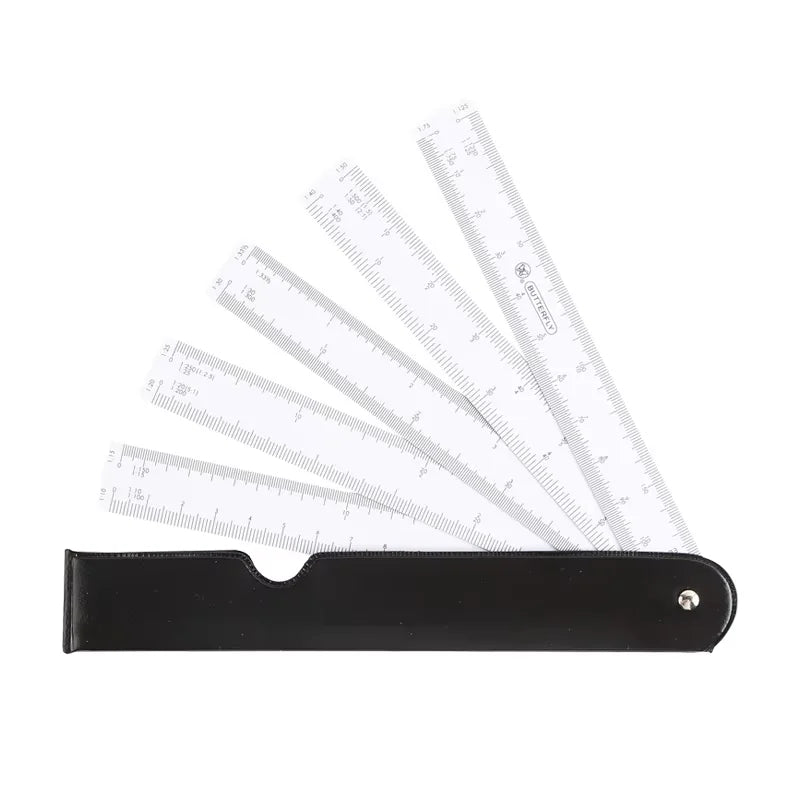 Multi-functional Triangle Ruler  12.5/30cm Drafting Tool Scale Ruler Architect Technical Ruler