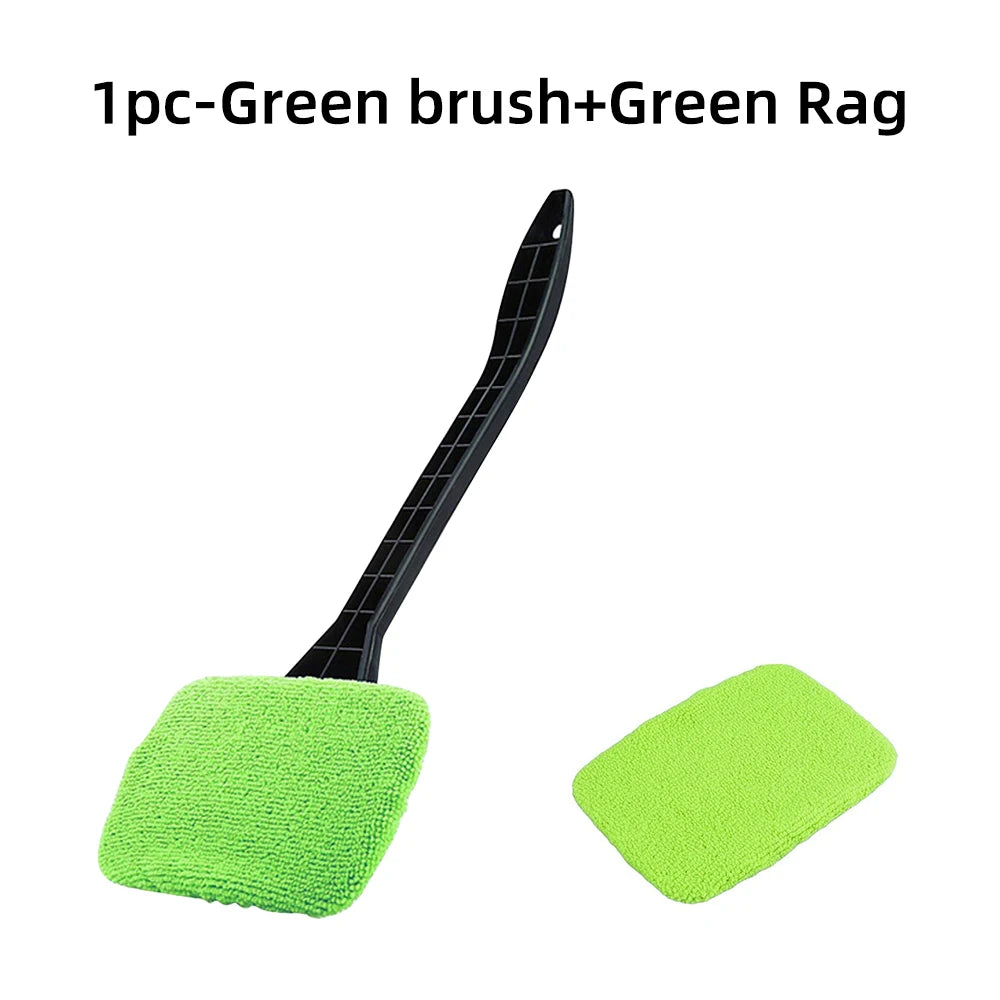 Car Windshield Cleaning Tool With Microfiber Pad.