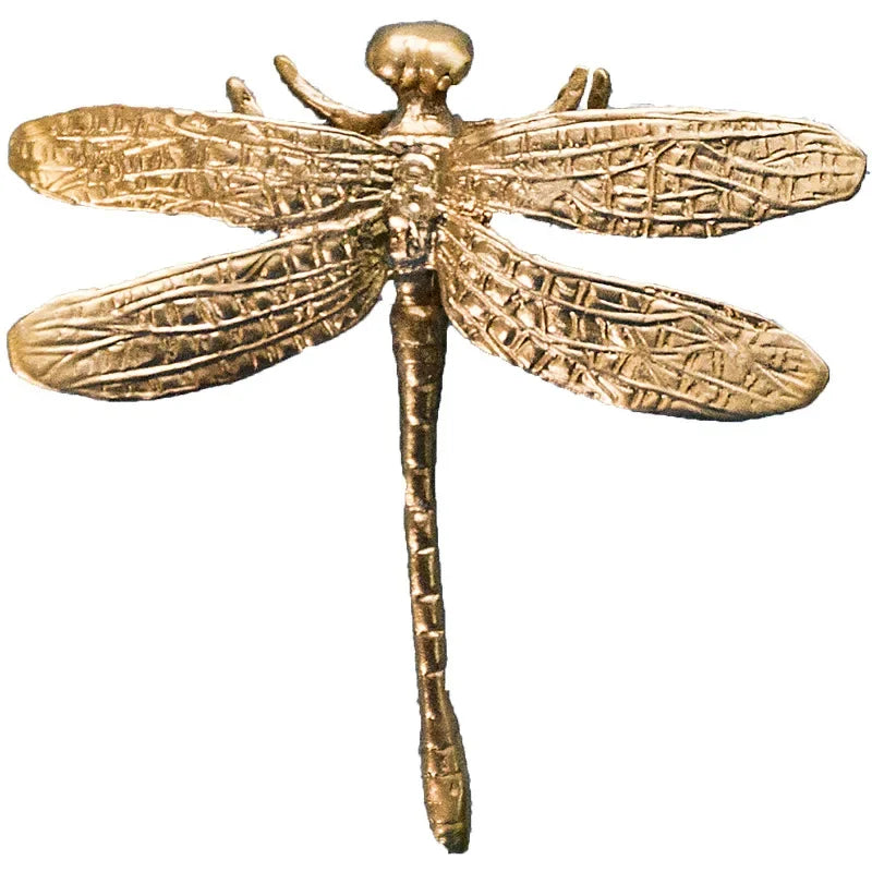 Gold Dragonfly Metal Art, Or Drawer Handles, Or Dresser Pulls