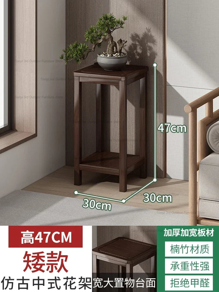 Wood Flower Plant Stands Indoor Outdoor