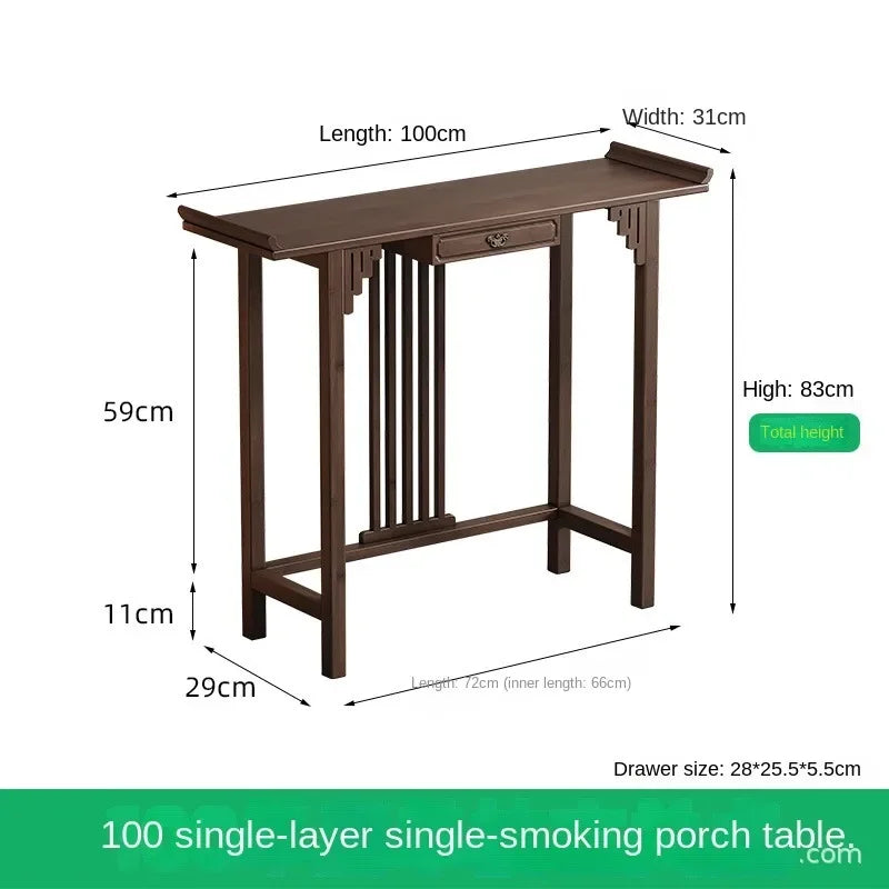 Chinese-Style Foyer or Entrance table, Bamboo and solid Wood