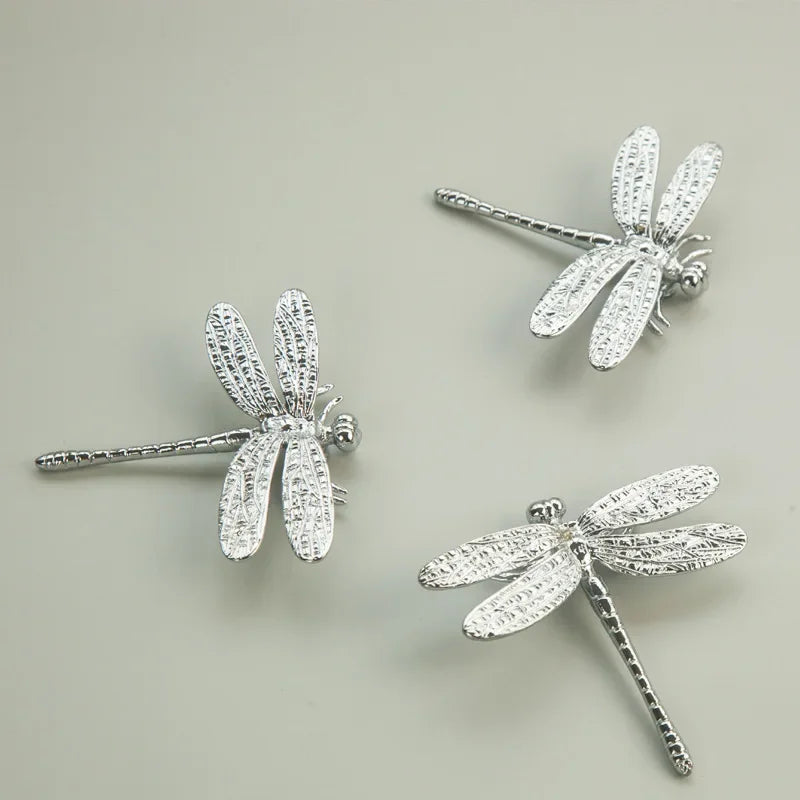 Gold Dragonfly Metal Art, Or Drawer Handles, Or Dresser Pulls