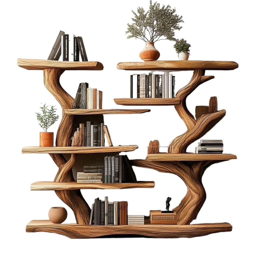 Chinese Solid Wood, Natural Edge Shelf