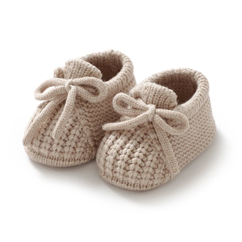 Baby Shoes Knitted Newborn Bed Footwear, 0-18m Infant Boys and Girls First Boots