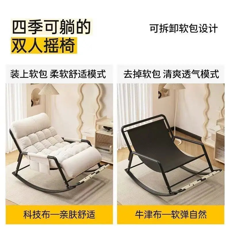 Recliner Rocking Chair, Sitting and Sleeping, Dual Purpose