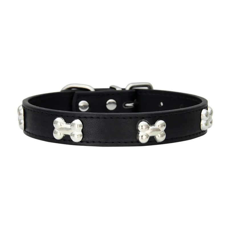 Durable Leather Dog Collars: Small, Medium, Large Size
