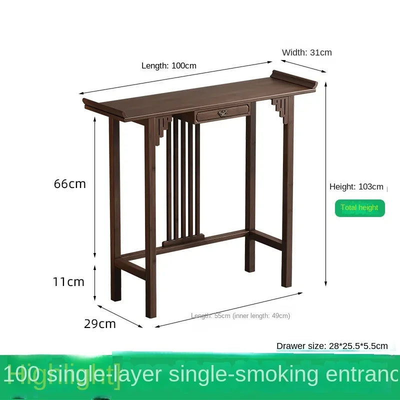 Chinese-Style Foyer or Entrance table, Bamboo and solid Wood