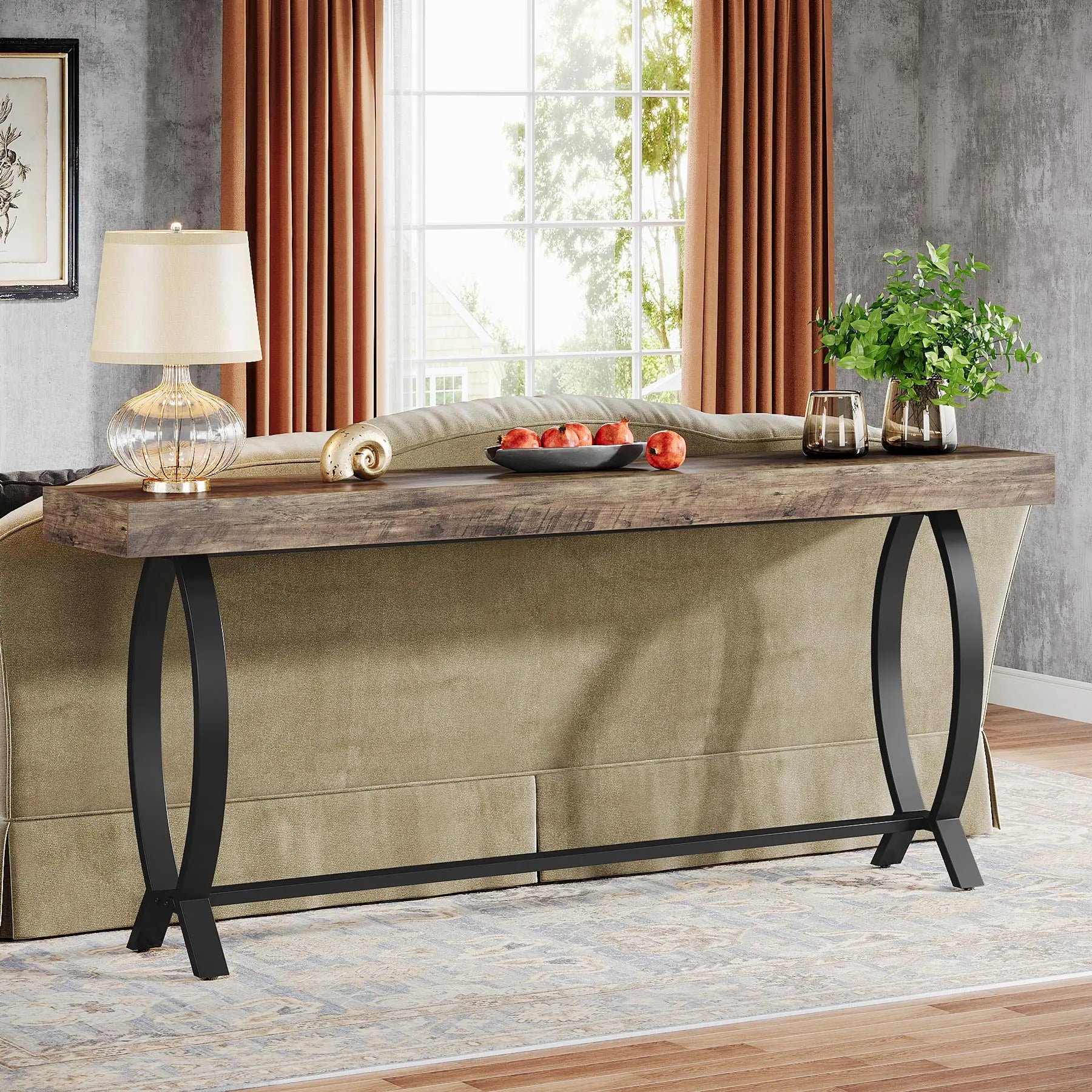 Tribesigns Console Foyer Table, 70.87-inch Table, Farmhouse Behind Couch Table