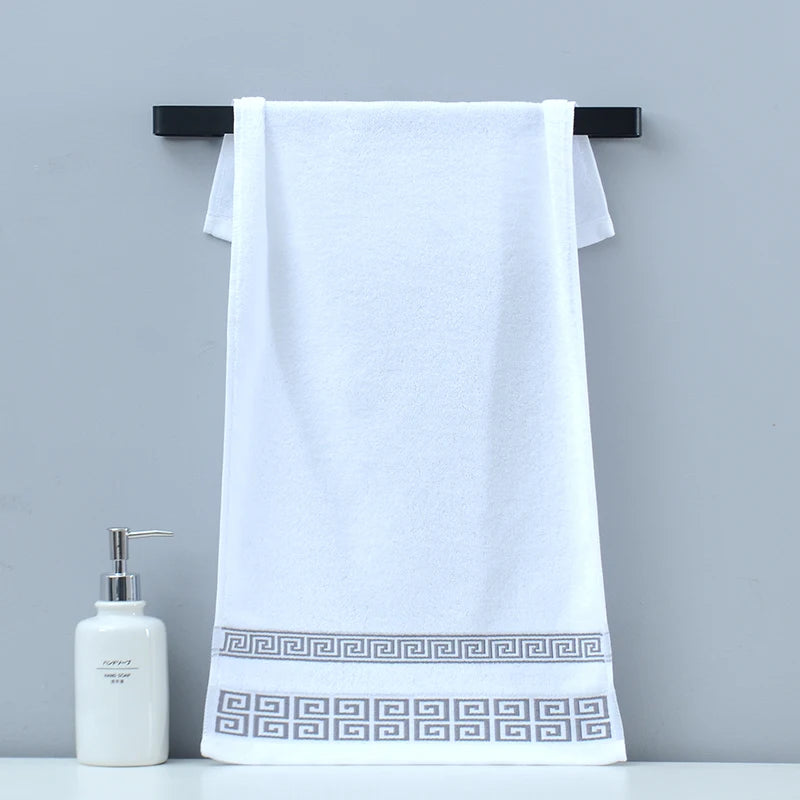 1/4/6pcs Black Cotton Towels, Embroidered Hotel Quality Bath Towels, Thicken Face Towels