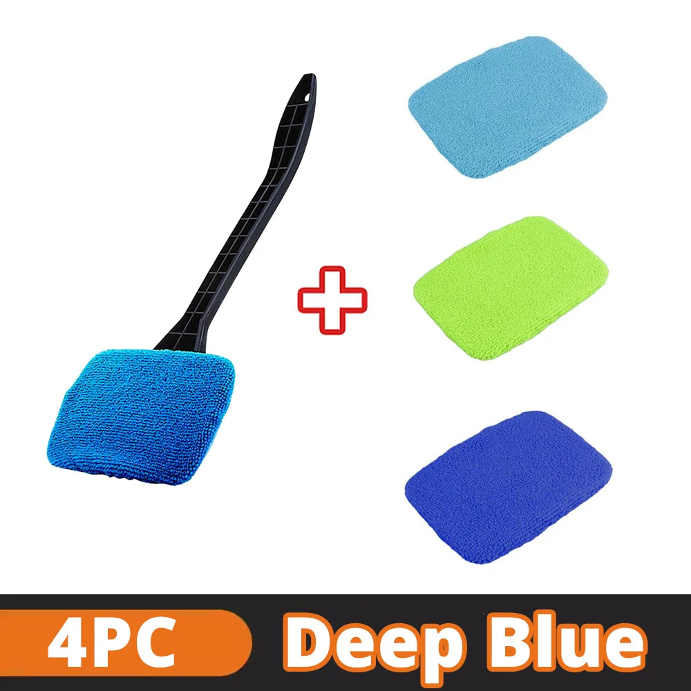 Car Windshield Cleaning Tool With Microfiber Pad.