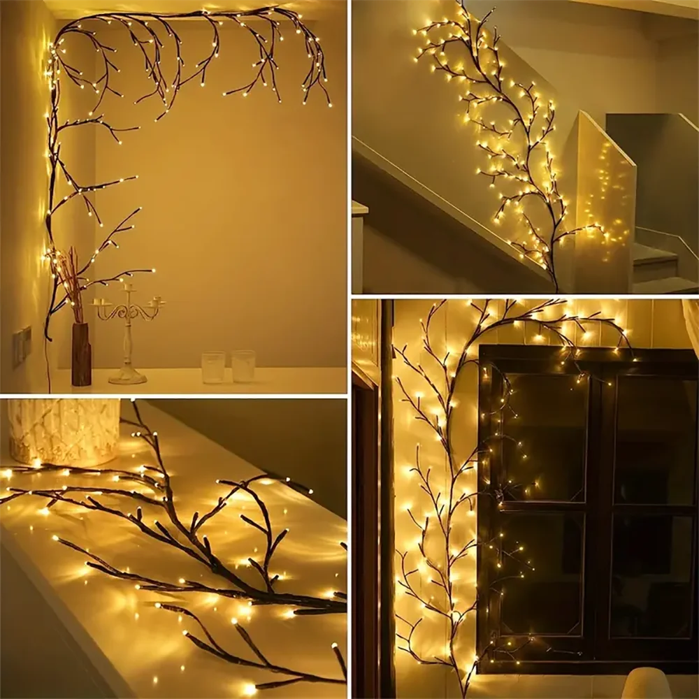 Outdoor/Indoors Solar Tree and Vine 96LED Lights Waterproof