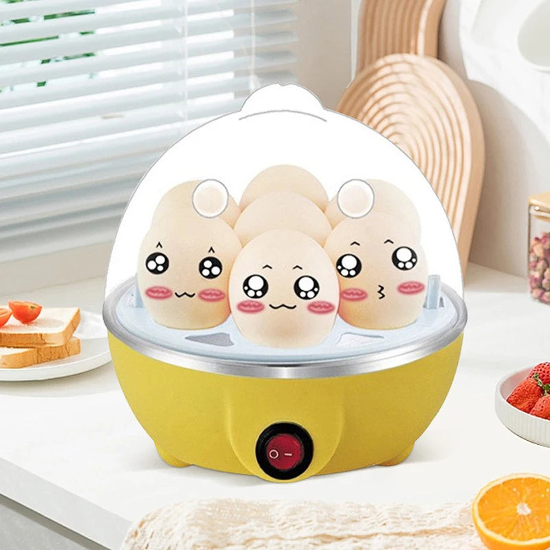 Egg Cooker Automatic Power Off, 7 Eggs Multi-Functional Steamed Egg Custard, Boiled Egg Machine