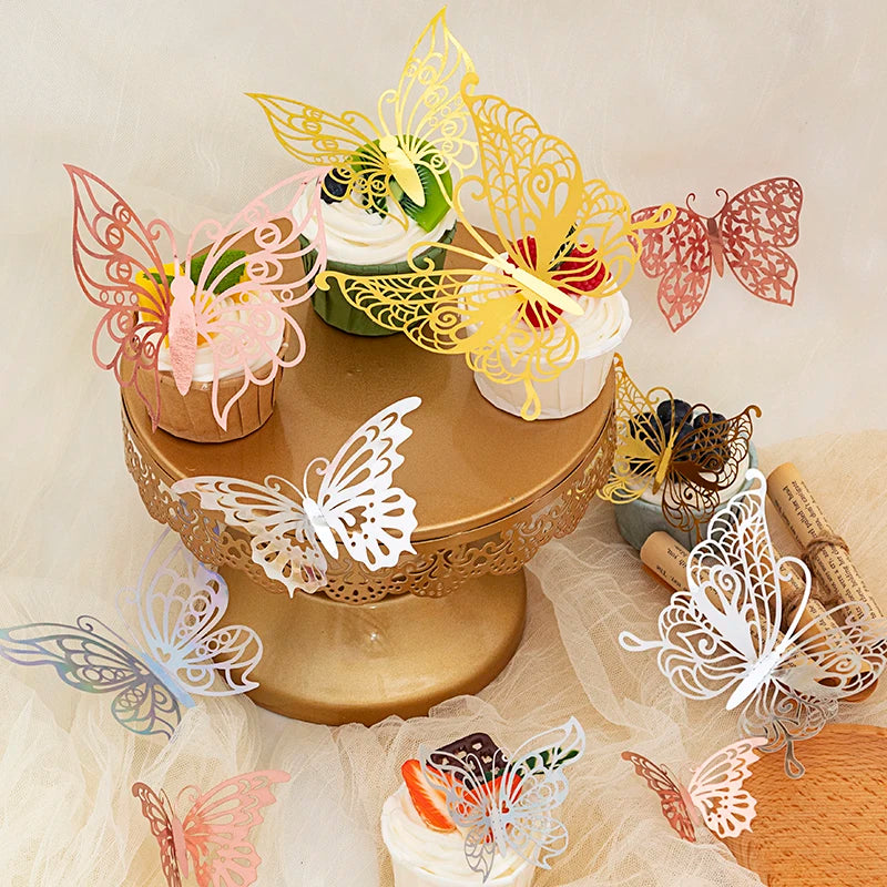 Butterfly 12PCS Hollow Wall Stickers Wall Decorations