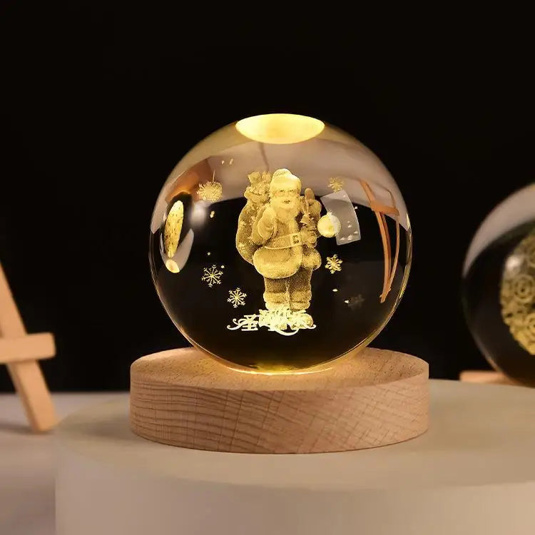 3D Glowing Planetary Crystal Ball Night Light
