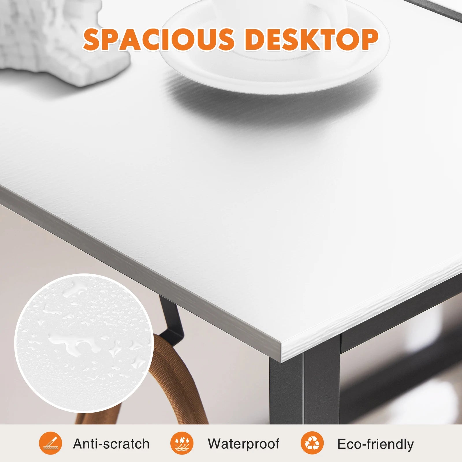 Computer Desk, Writing, Office, Gaming, Compact, Easy Assembly
