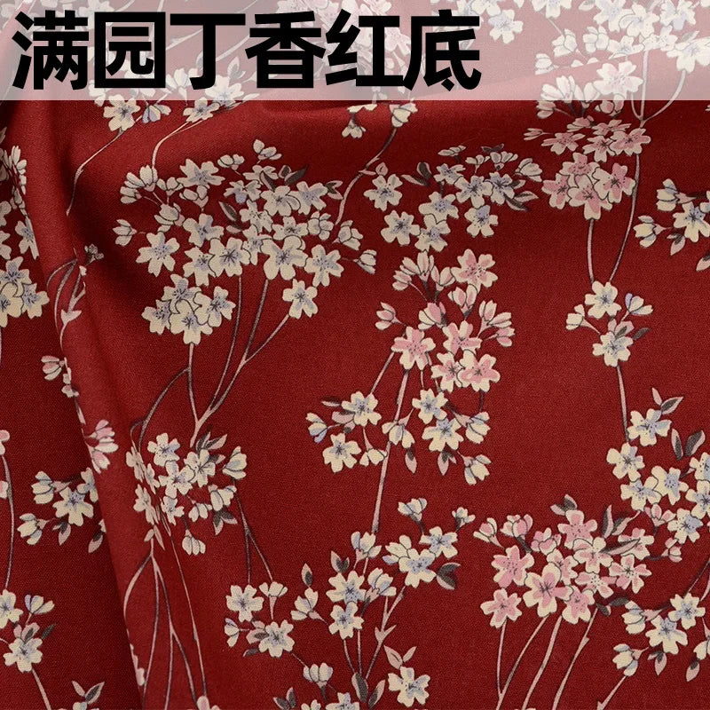 Pure Cotton Fabric Japanese Style Print 100cm x 145cm