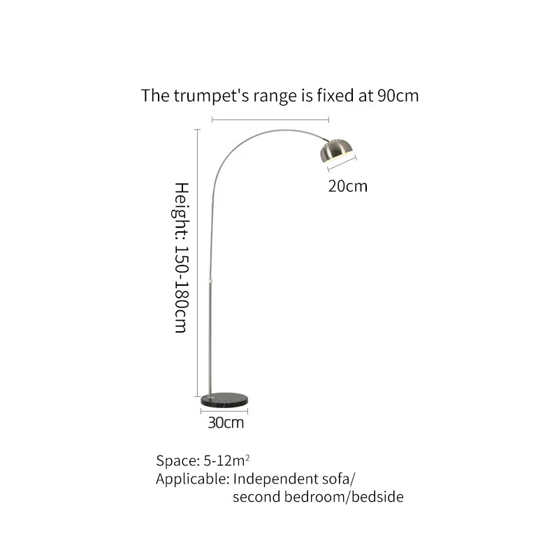 Modern Minimalist Fishing Floor Lamp, Use in Living Room, Study, Sofa, Bedroom. LED Lighting