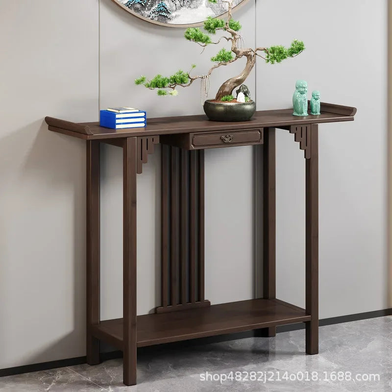 Chinese-Style Foyer or Entrance table, Bamboo and solid Wood