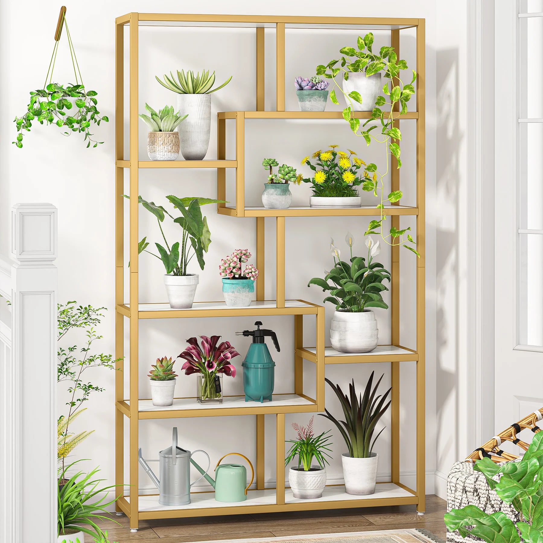 Tribesigns Bookcase, Organizer Display Rack with 8 Open Shelves