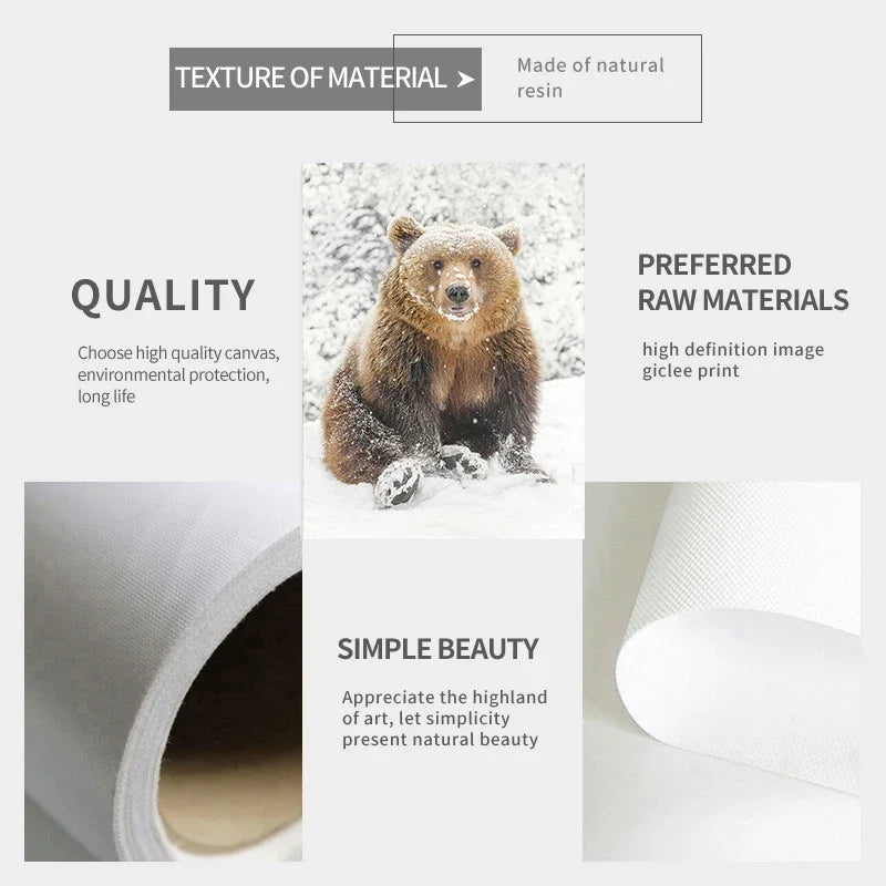 Modern Forest Winter Landscapes On Canvas