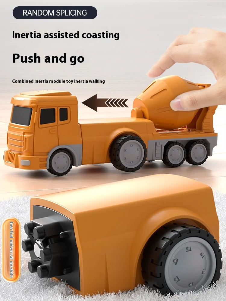 Children's Magnetic Toys Boys Building Block Assembly Construction Vehicles